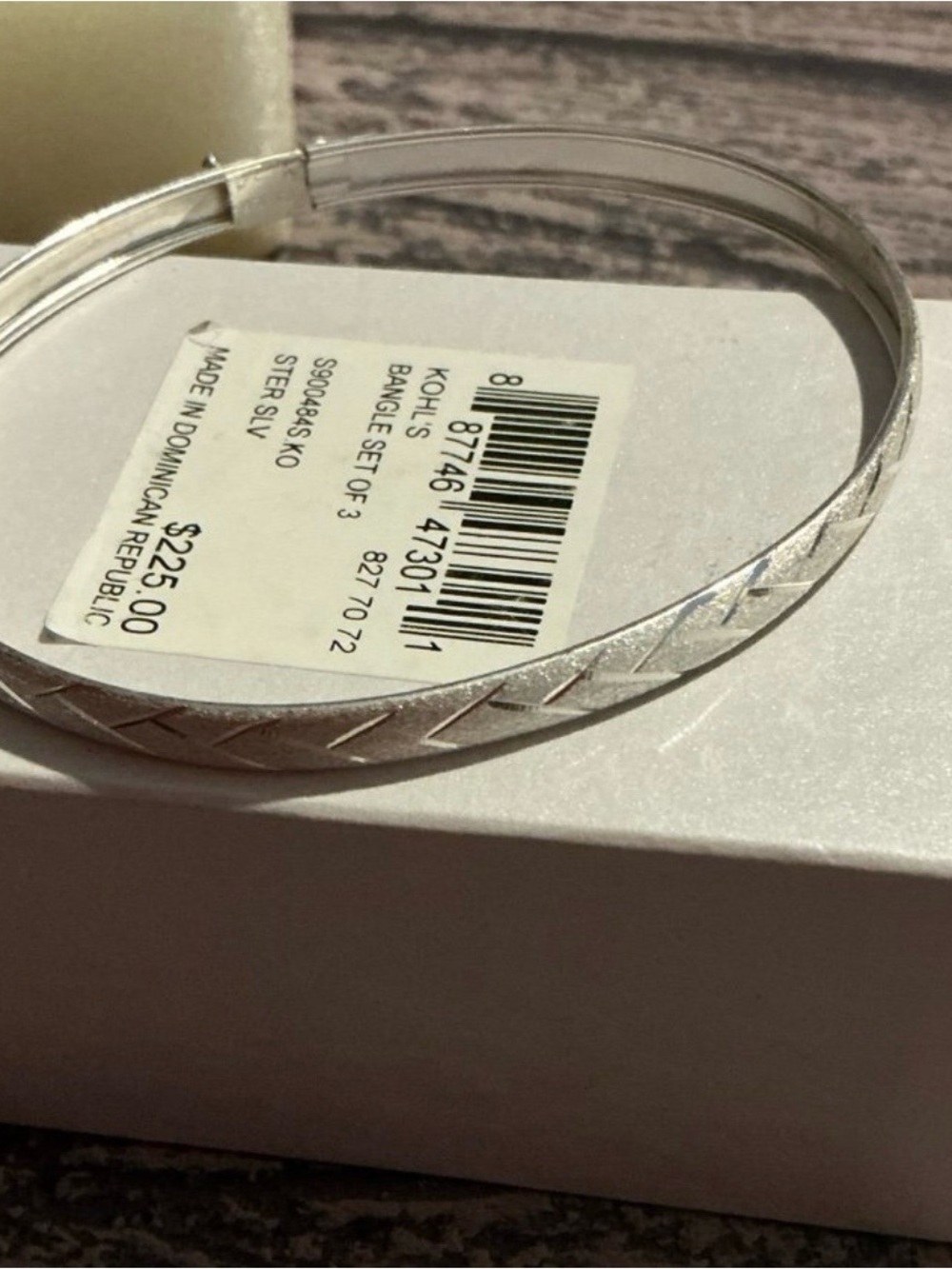 Sterling Silver Bangle Set - Picture 5 of 10